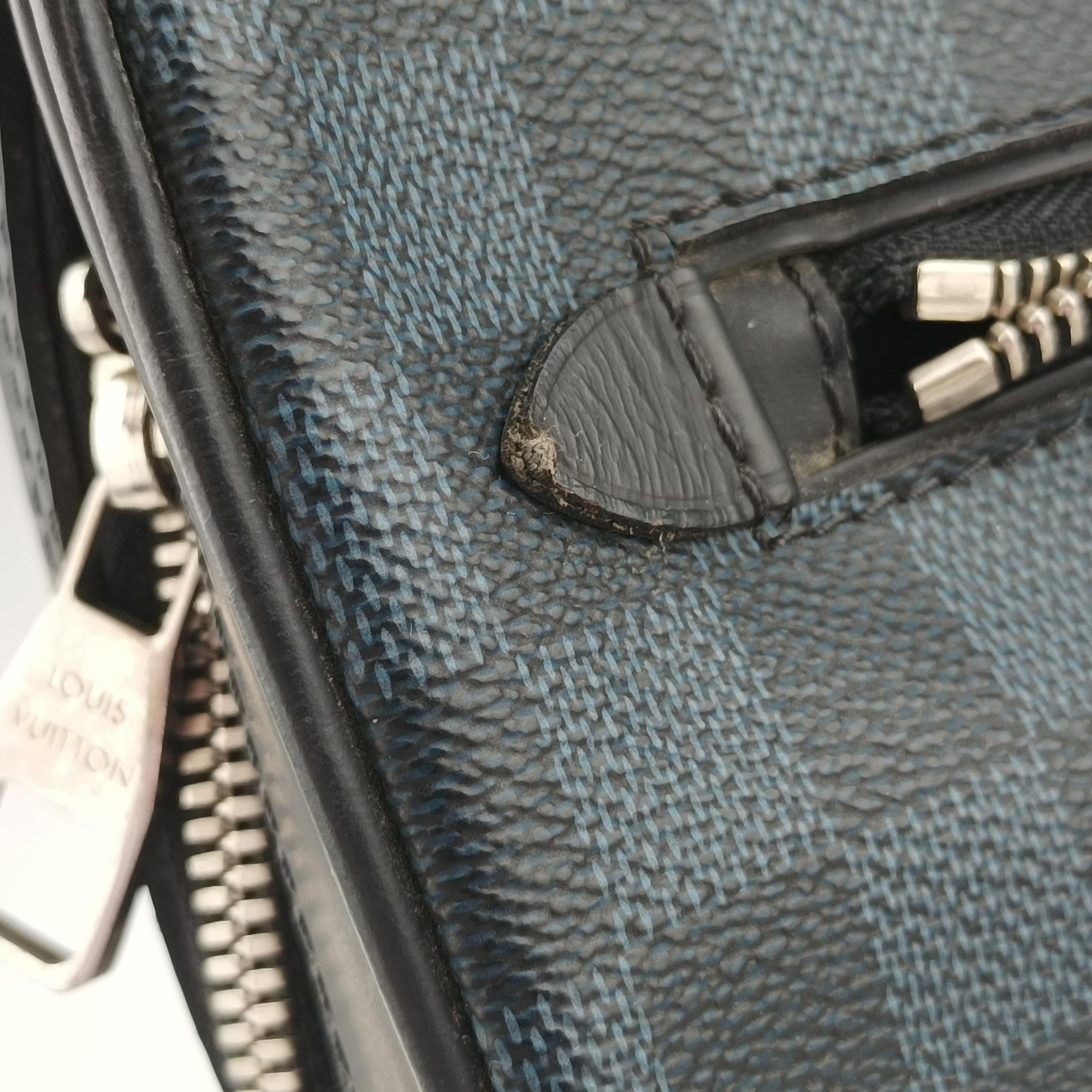 Pre-owned Louis Vuitton Porte-Documents Jour NM Noir Damier Graphite N48260 shoulderbag | stylenewstar