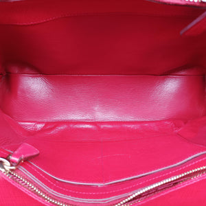 Vintage Prada Cuir  Open Promenade Satchel Red SAFFIANO　Leather BN2553 shoulderbag | stylenewstar