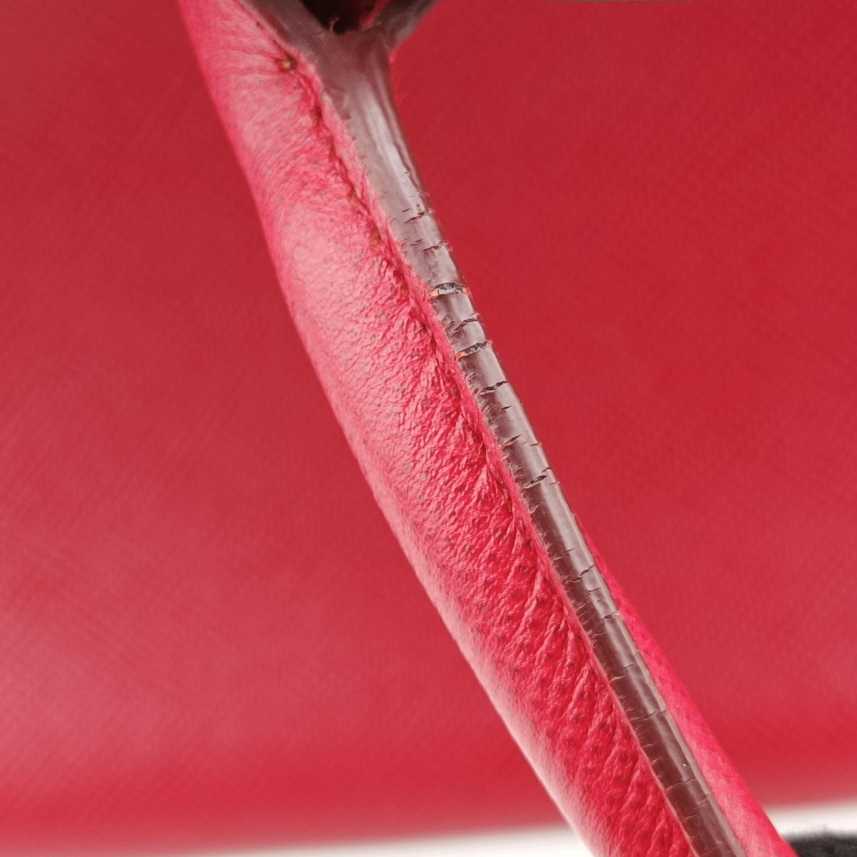 Vintage Prada Cuir  Open Promenade Satchel Red SAFFIANO　Leather BN2553 shoulderbag | stylenewstar