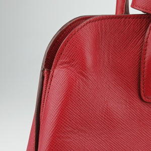 Vintage Prada Cuir  Open Promenade Satchel Red SAFFIANO　Leather BN2553 shoulderbag | stylenewstar