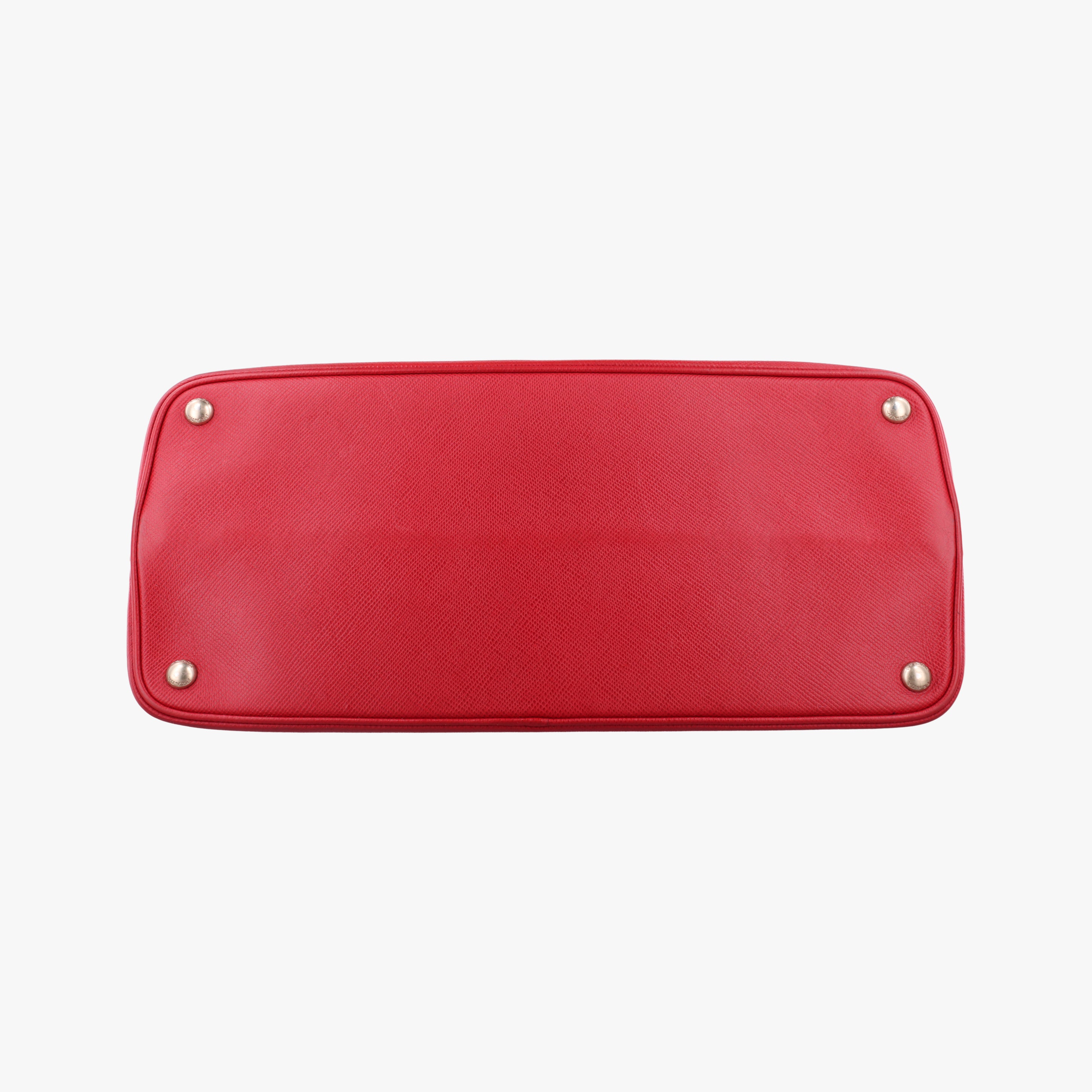 Vintage Prada Cuir  Open Promenade Satchel Red SAFFIANO　Leather BN2553 shoulderbag | stylenewstar