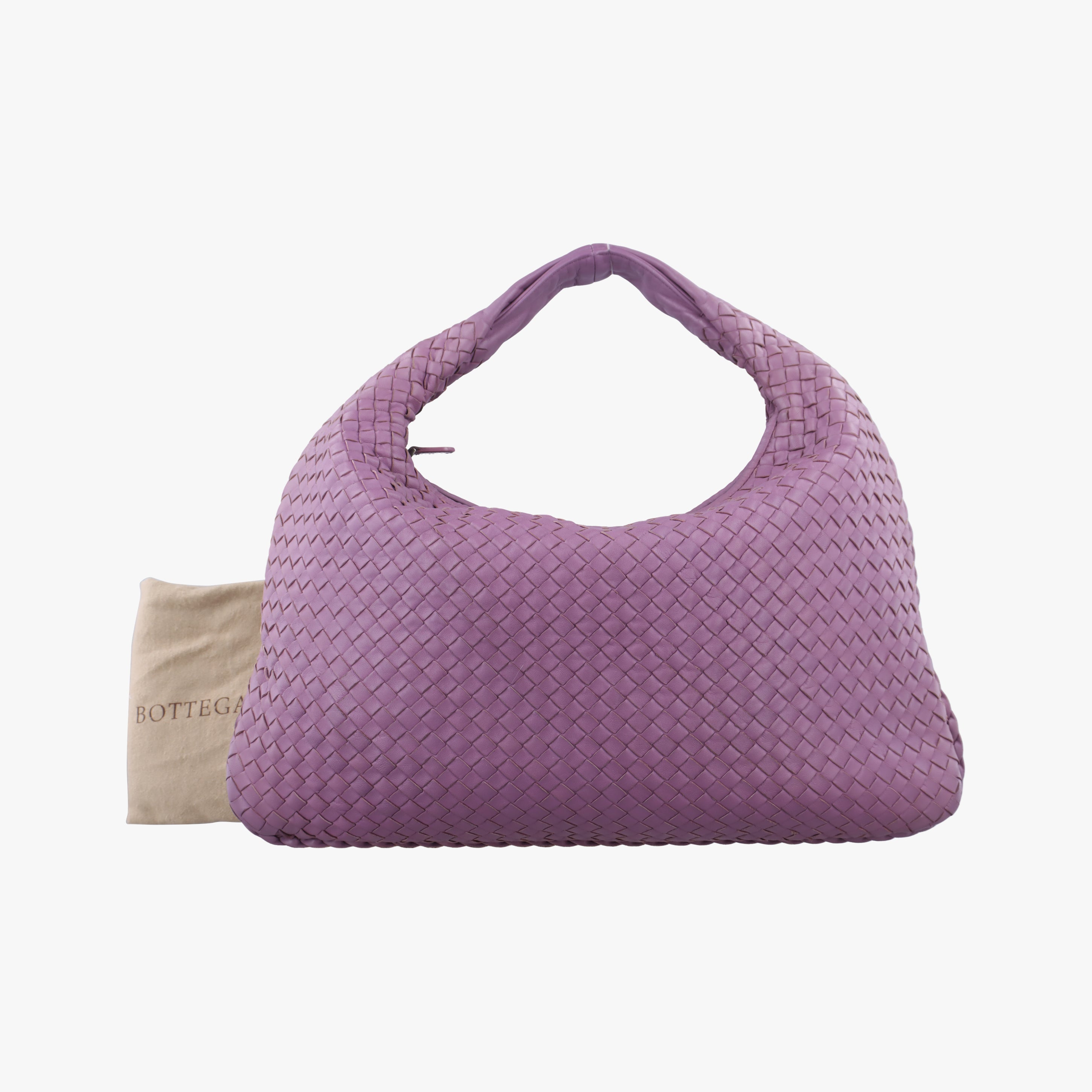 Pre-owned Bottega Veneta Intrecciato Purple lambskin  shoulderbag | stylenewstar