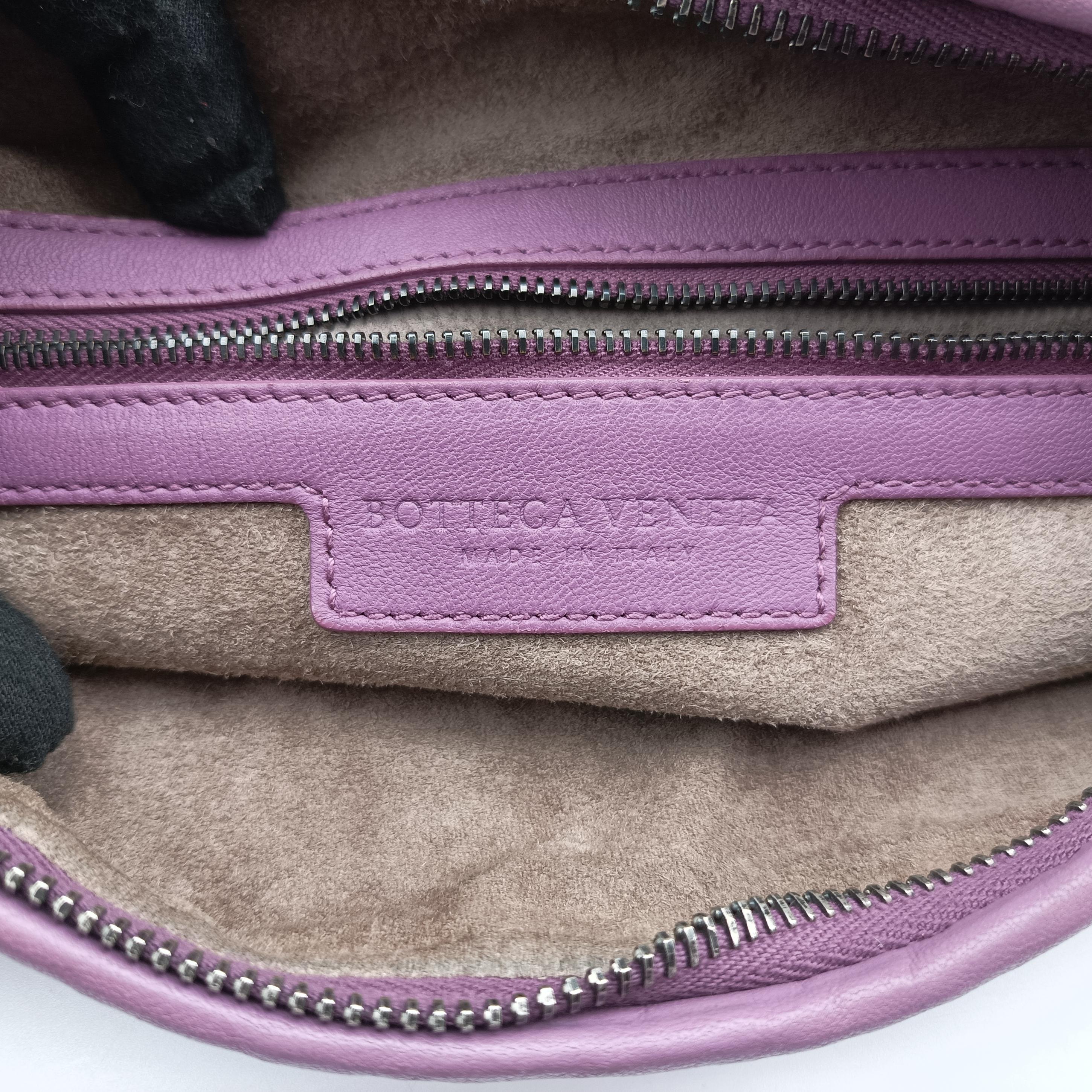 Pre-owned Bottega Veneta Intrecciato Purple lambskin  shoulderbag | stylenewstar