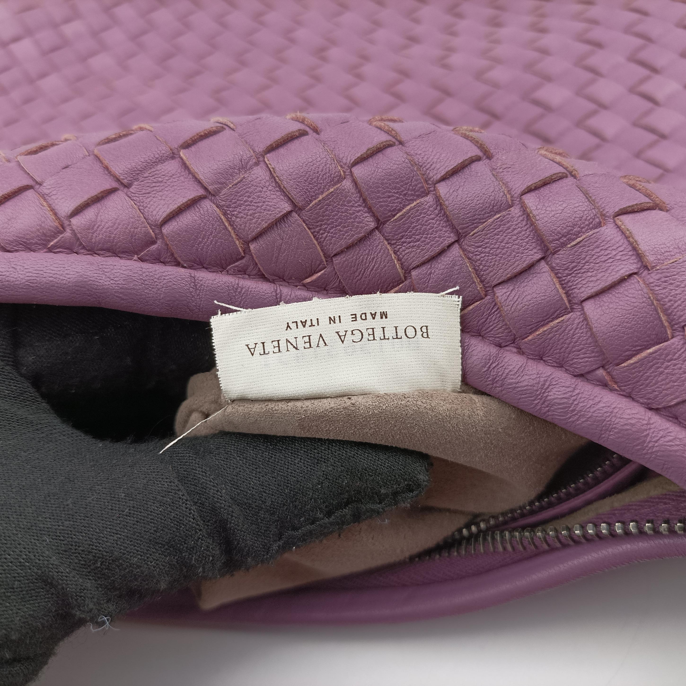 Pre-owned Bottega Veneta Intrecciato Purple lambskin  shoulderbag | stylenewstar