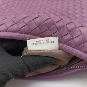 Pre-owned Bottega Veneta Intrecciato Purple lambskin  shoulderbag | stylenewstar