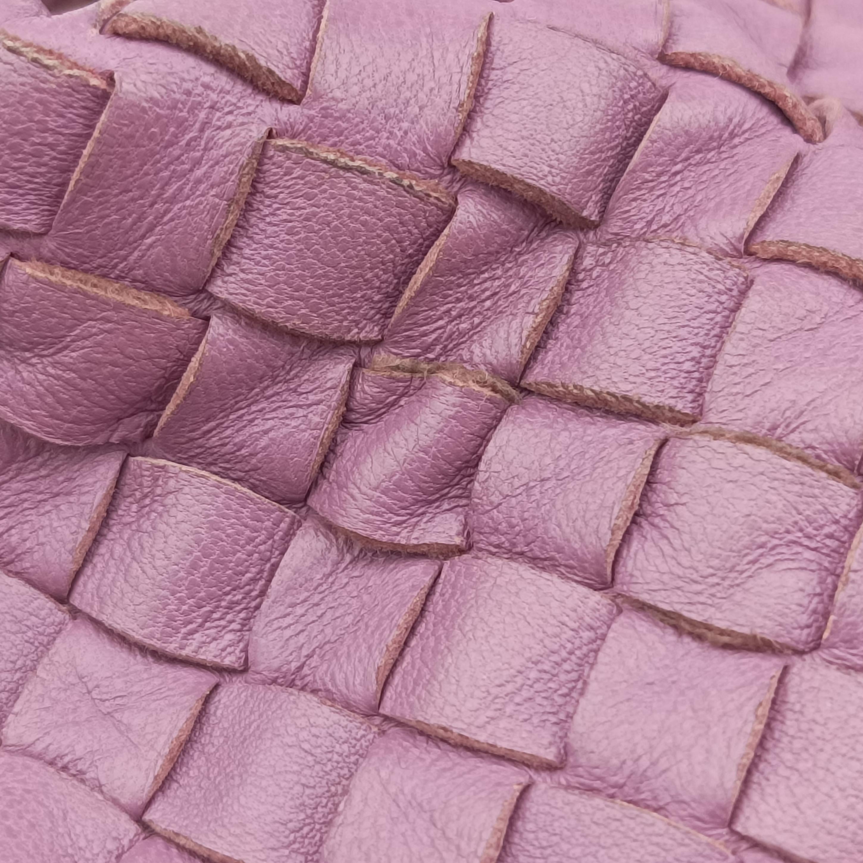 Pre-owned Bottega Veneta Intrecciato Purple lambskin  shoulderbag | stylenewstar