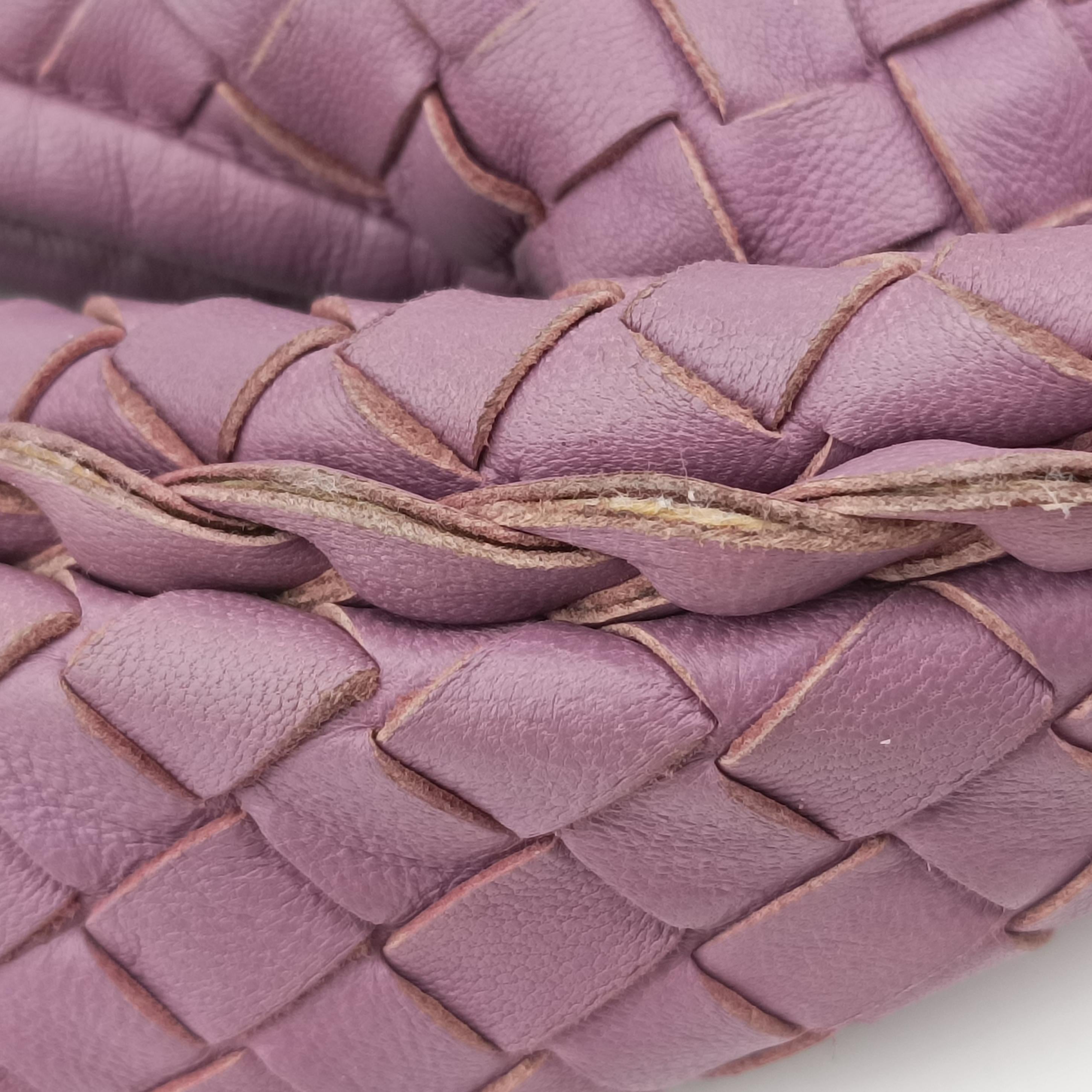 Pre-owned Bottega Veneta Intrecciato Purple lambskin  shoulderbag | stylenewstar
