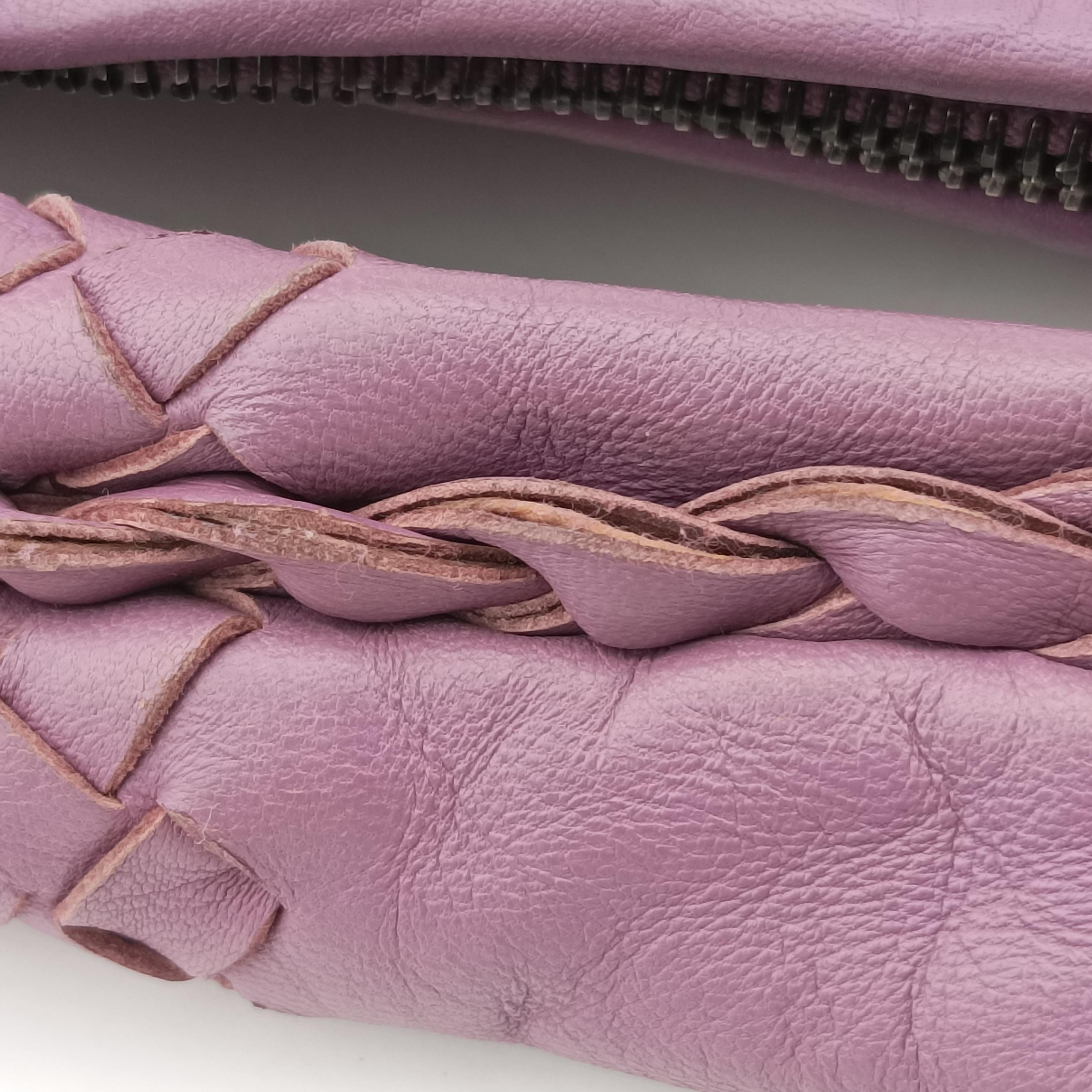 Pre-owned Bottega Veneta Intrecciato Purple lambskin  shoulderbag | stylenewstar