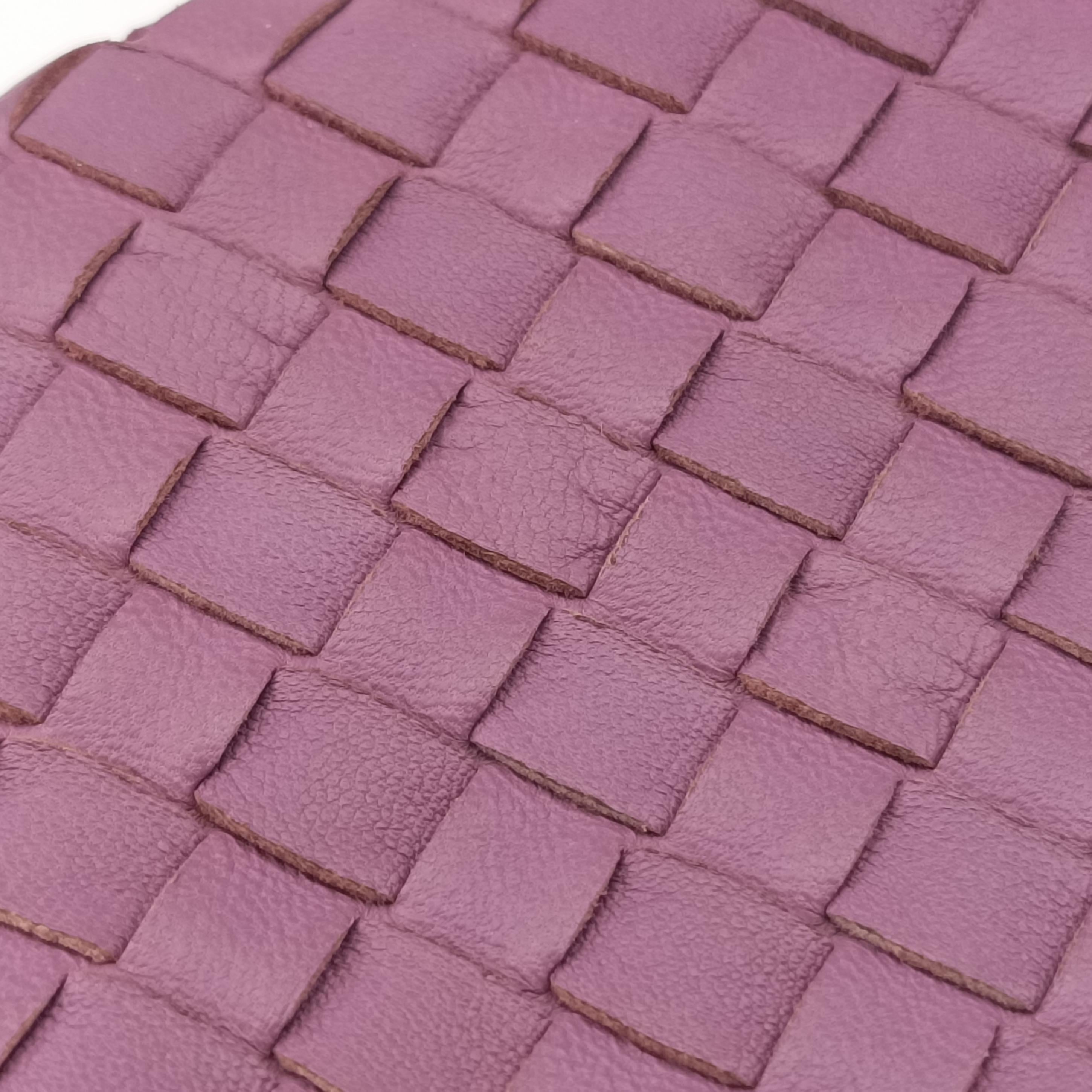 Pre-owned Bottega Veneta Intrecciato Purple lambskin  shoulderbag | stylenewstar