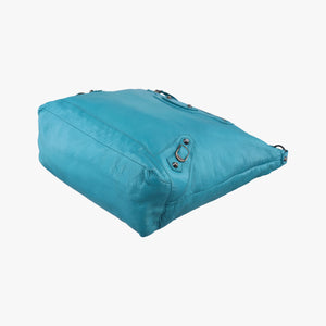 Pre-owned Balenciaga Sunday Small Blue Lambskin  handbag | stylenewstar