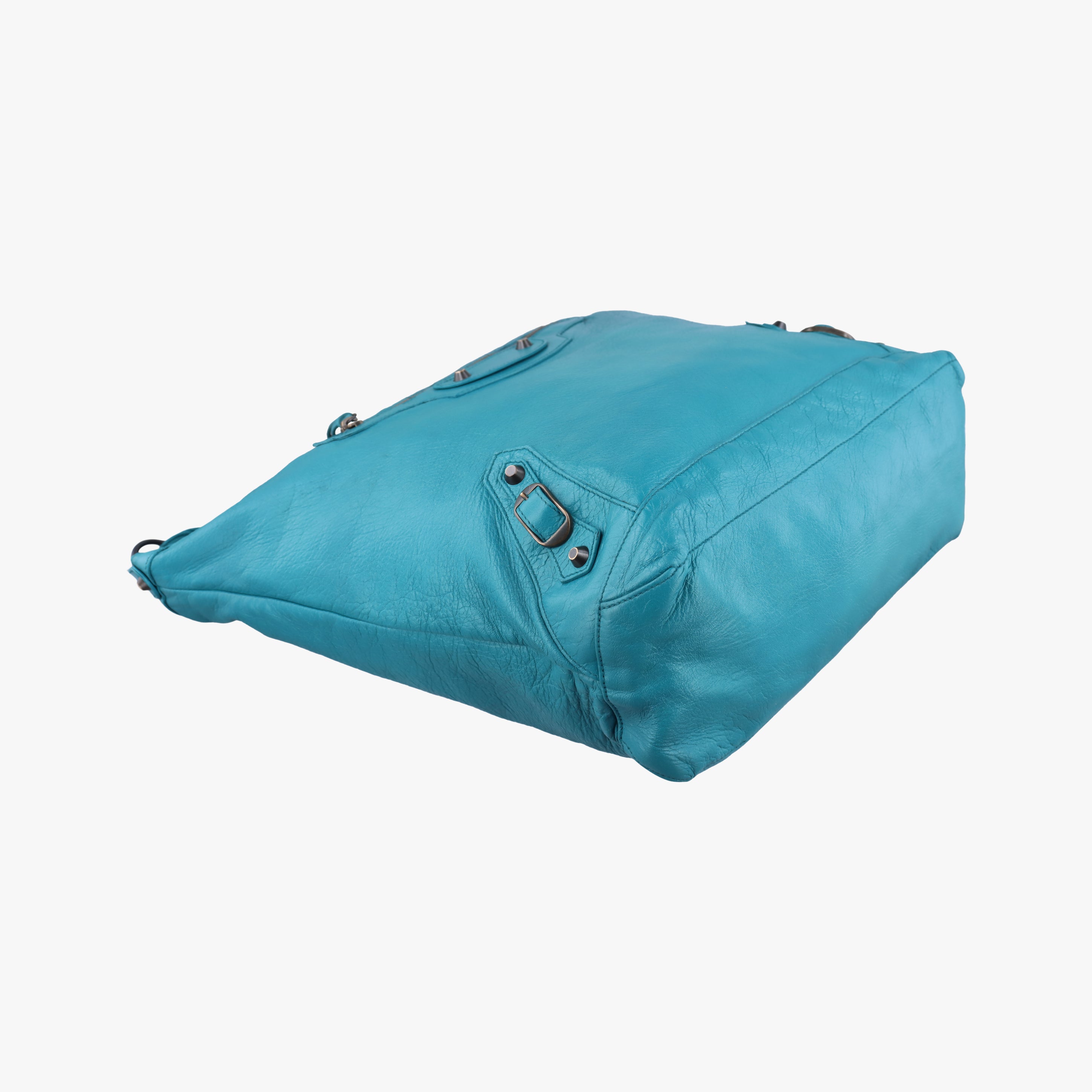 Pre-owned Balenciaga Sunday Small Blue Lambskin  handbag | stylenewstar