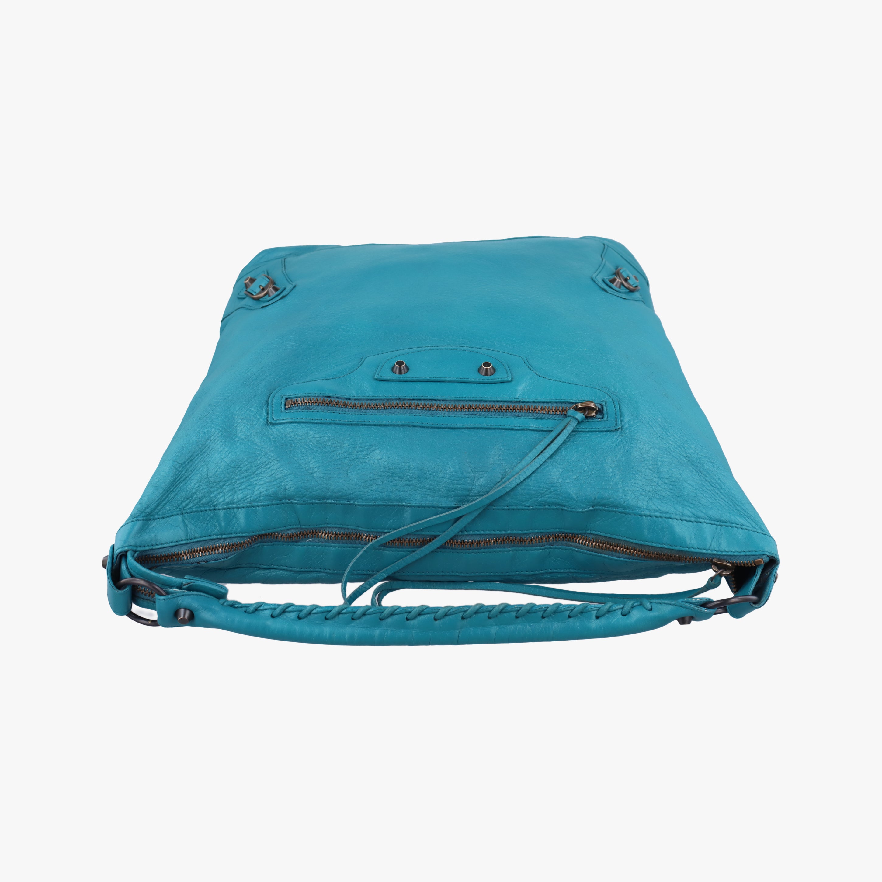 Pre-owned Balenciaga Sunday Small Blue Lambskin  handbag | stylenewstar