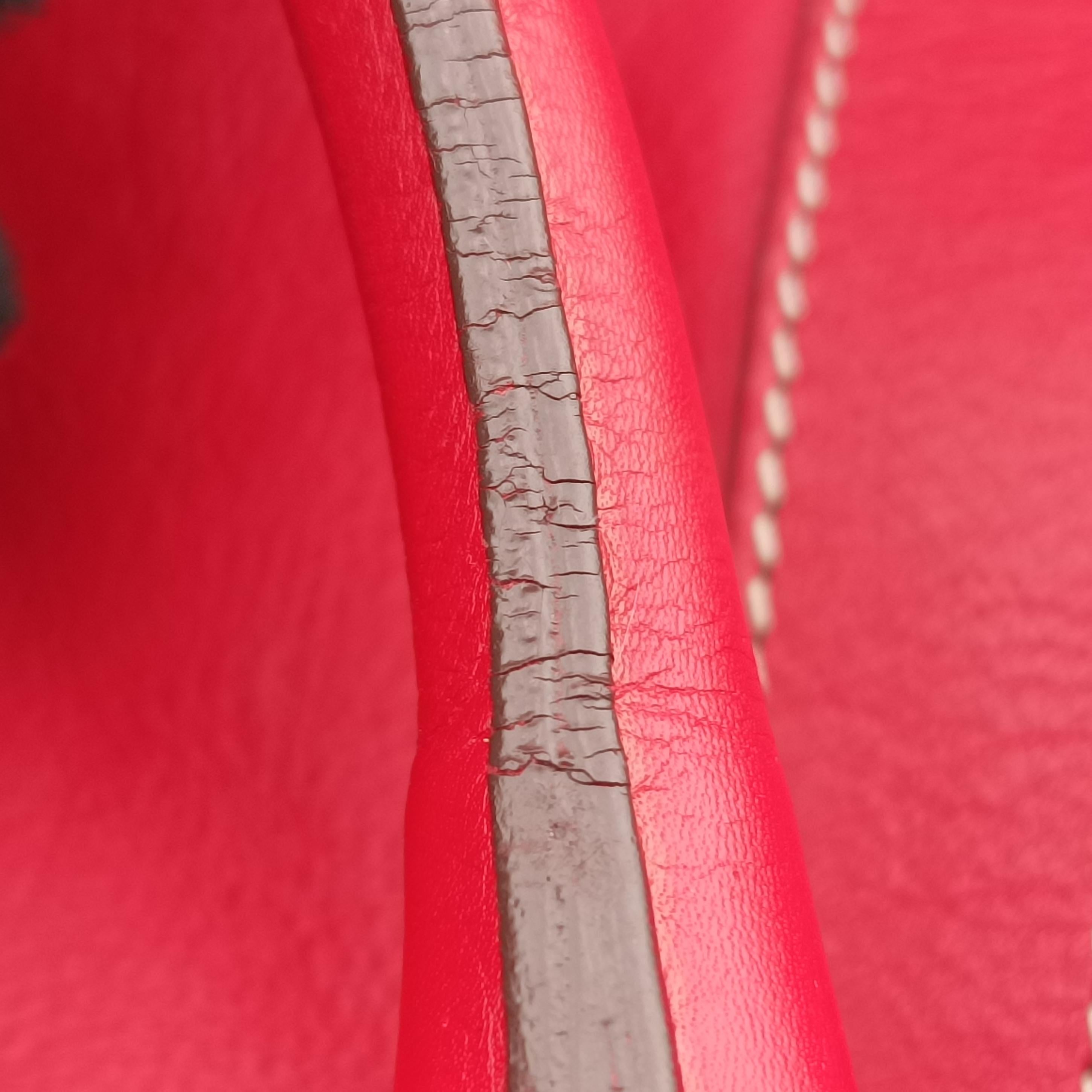 Pre-owned Christian Dior CD Logo Red Leather  handbag | stylenewstar