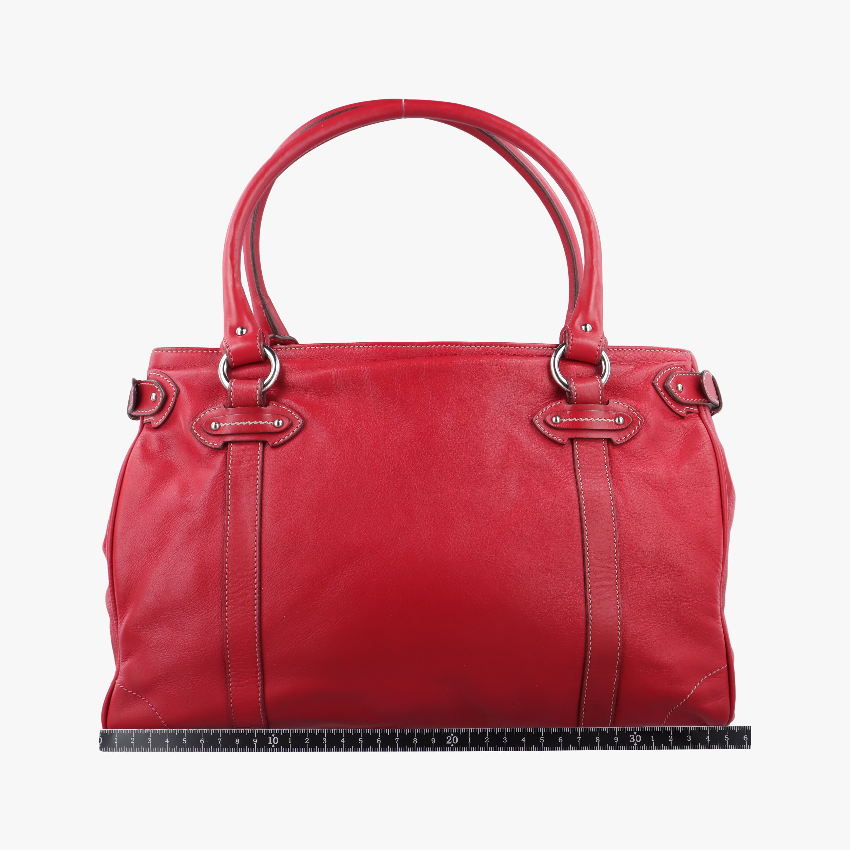 Pre-owned Christian Dior CD Logo Red Leather  handbag | stylenewstar