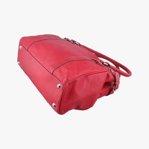 Pre-owned Christian Dior CD Logo Red Leather  handbag | stylenewstar