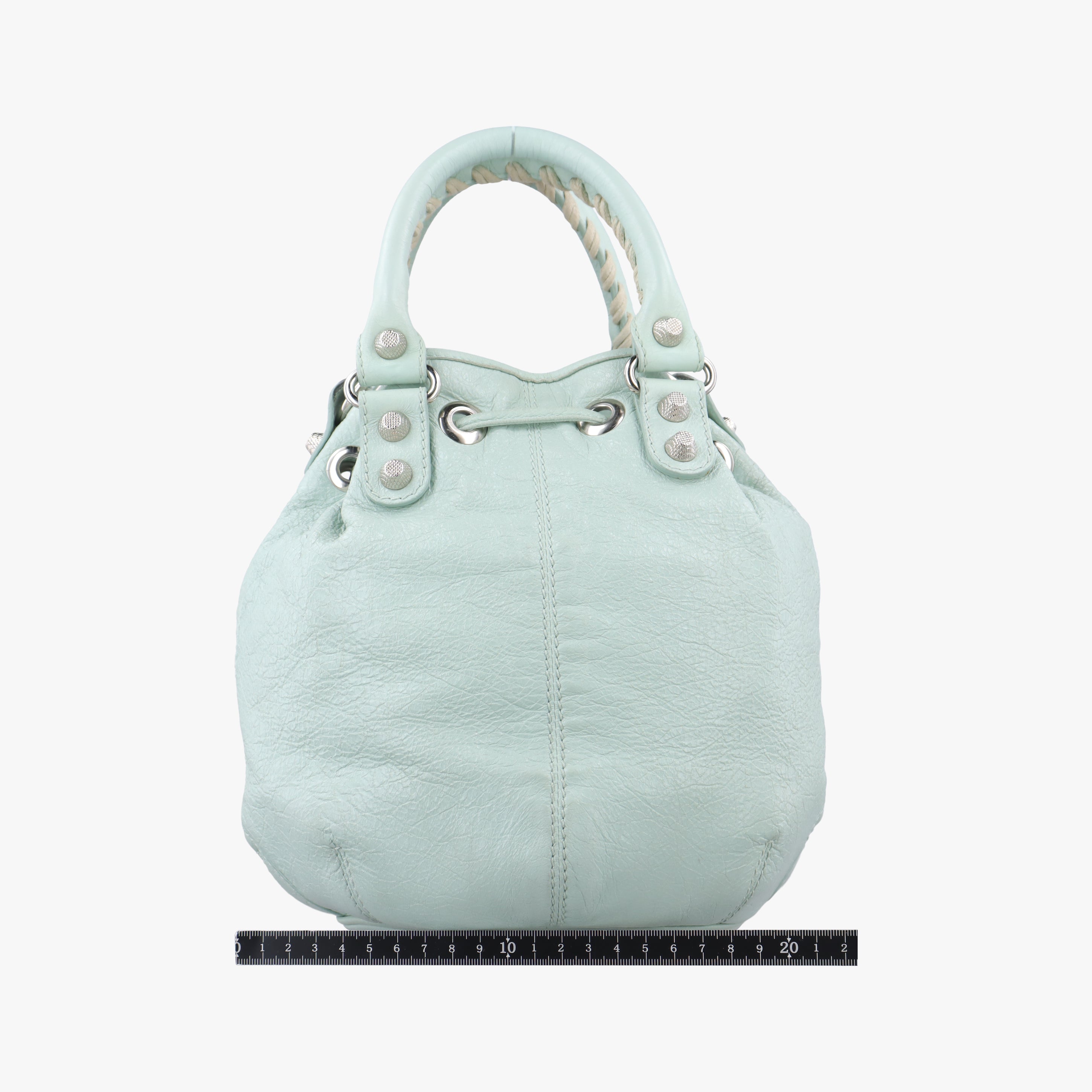 Pre-owned Balenciaga Mini Pompon Light Green lambskin  shoulderbag | stylenewstar