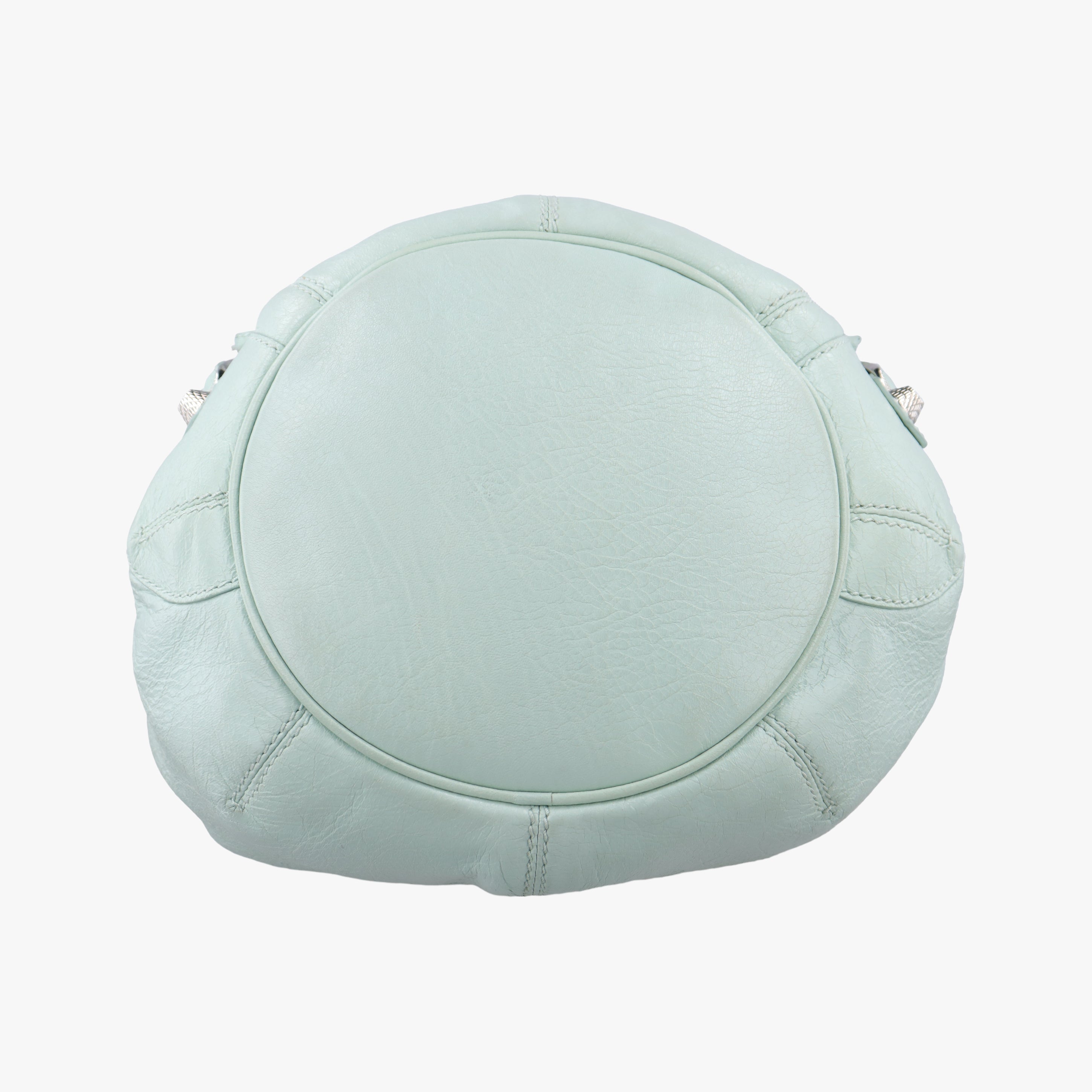 Pre-owned Balenciaga Mini Pompon Light Green lambskin  shoulderbag | stylenewstar