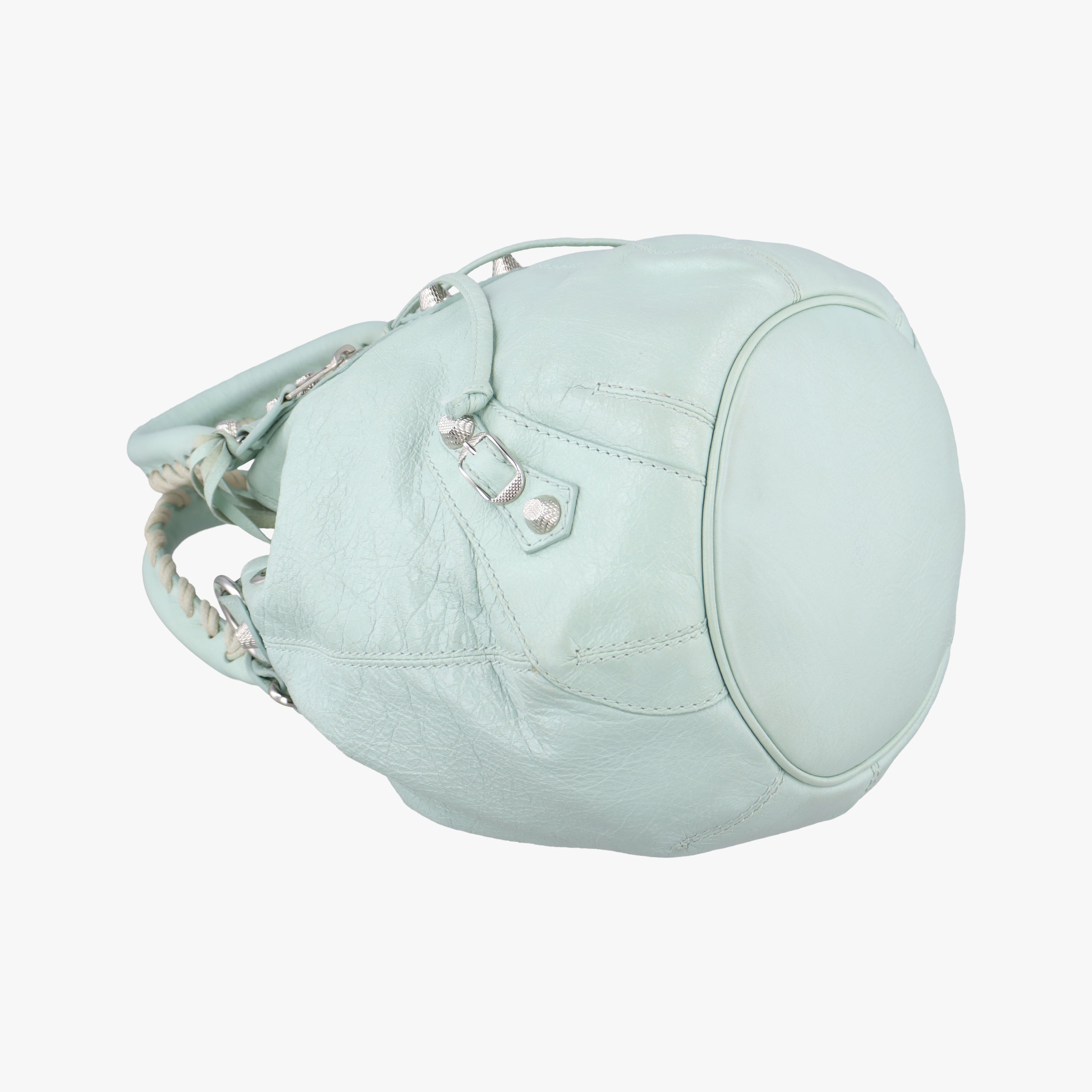 Pre-owned Balenciaga Mini Pompon Light Green lambskin  shoulderbag | stylenewstar