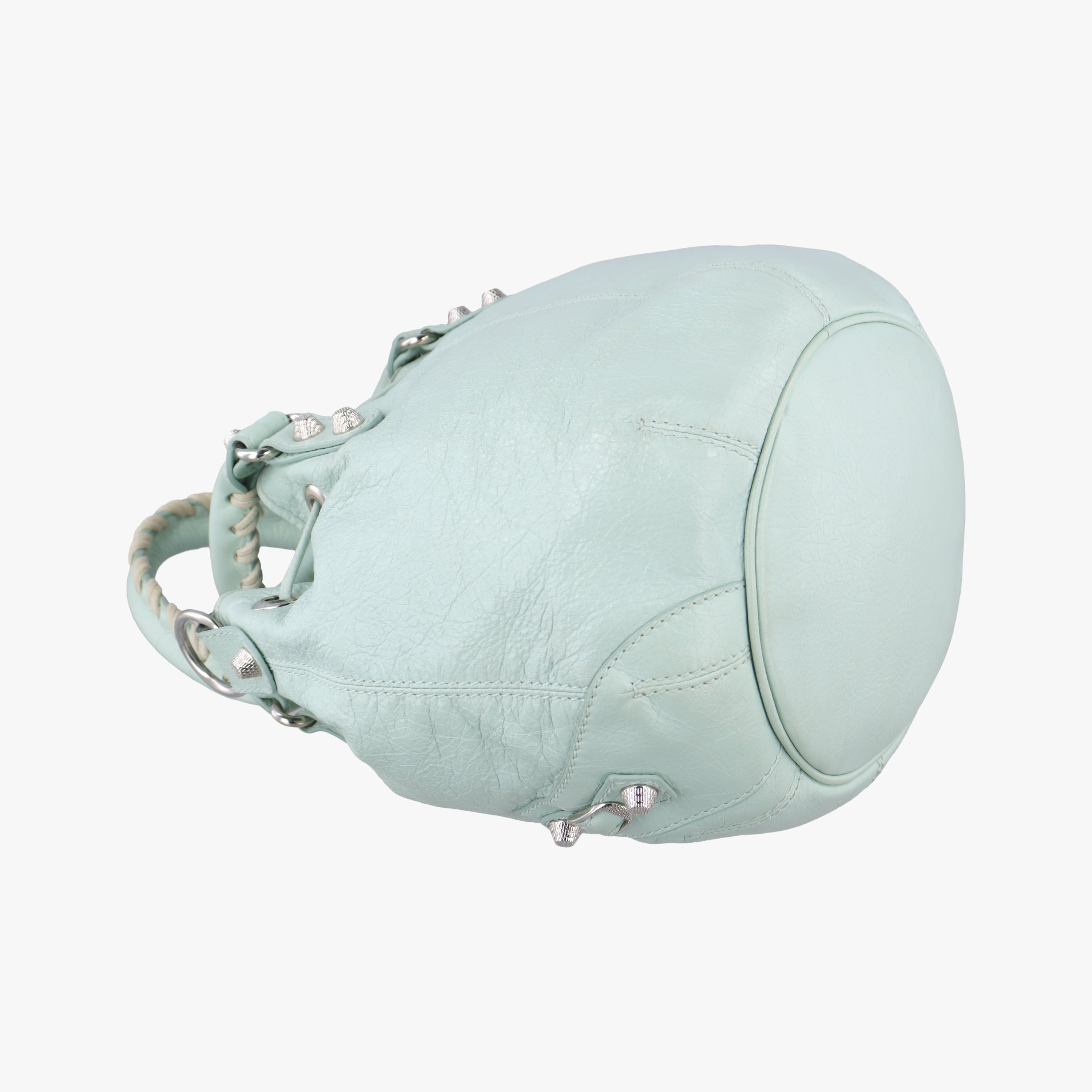 Pre-owned Balenciaga Mini Pompon Light Green lambskin  shoulderbag | stylenewstar