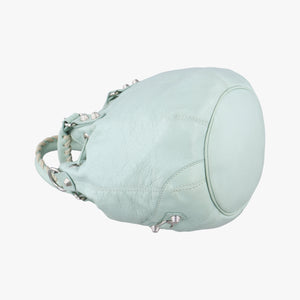 Pre-owned Balenciaga Mini Pompon Light Green lambskin  shoulderbag | stylenewstar