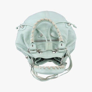Pre-owned Balenciaga Mini Pompon Light Green lambskin  shoulderbag | stylenewstar
