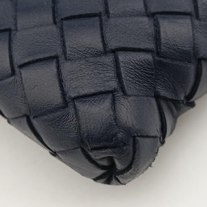 Pre-owned Bottega Veneta Intrecciato Navy lambskin  shoulderbag | stylenewstar