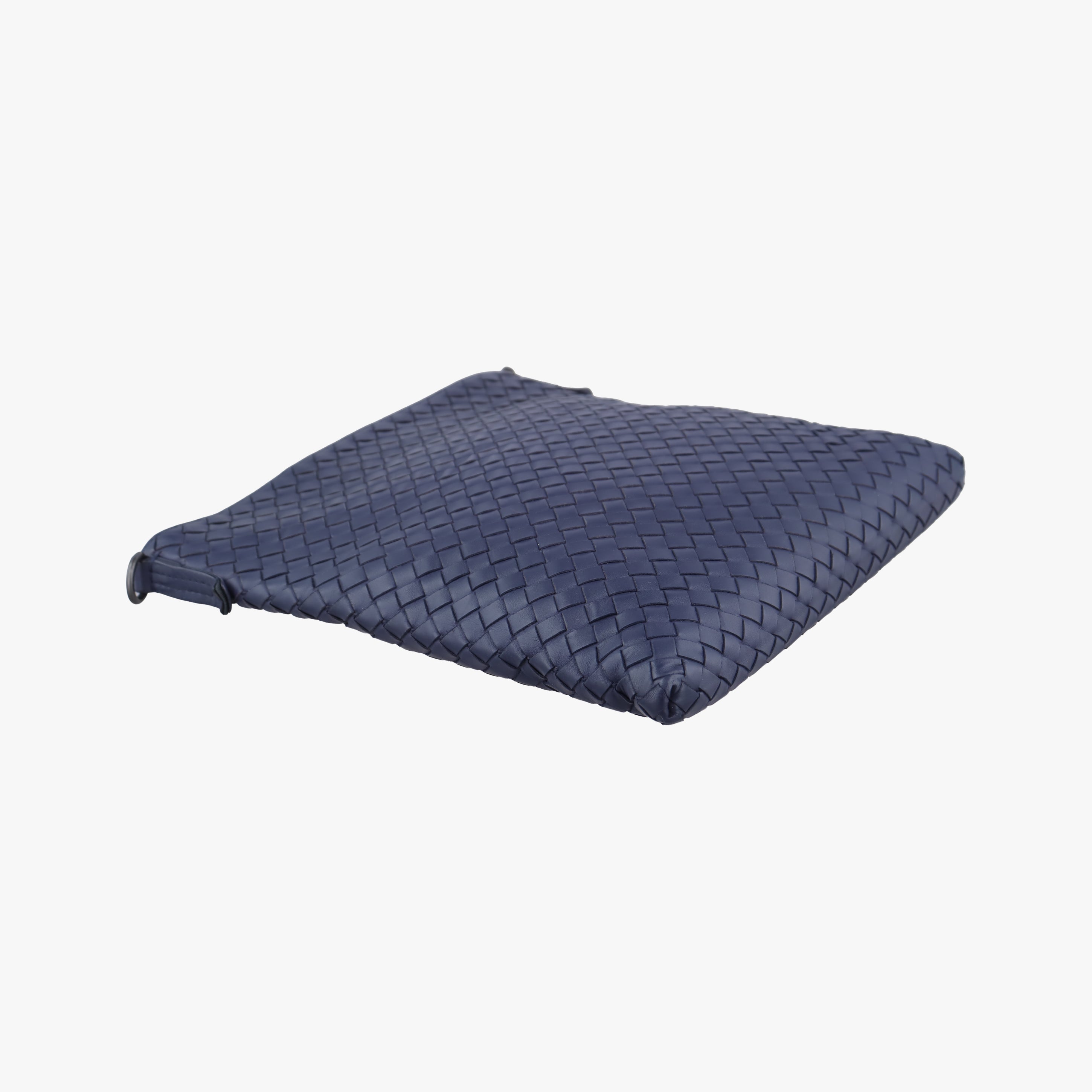 Pre-owned Bottega Veneta Intrecciato Navy lambskin  shoulderbag | stylenewstar