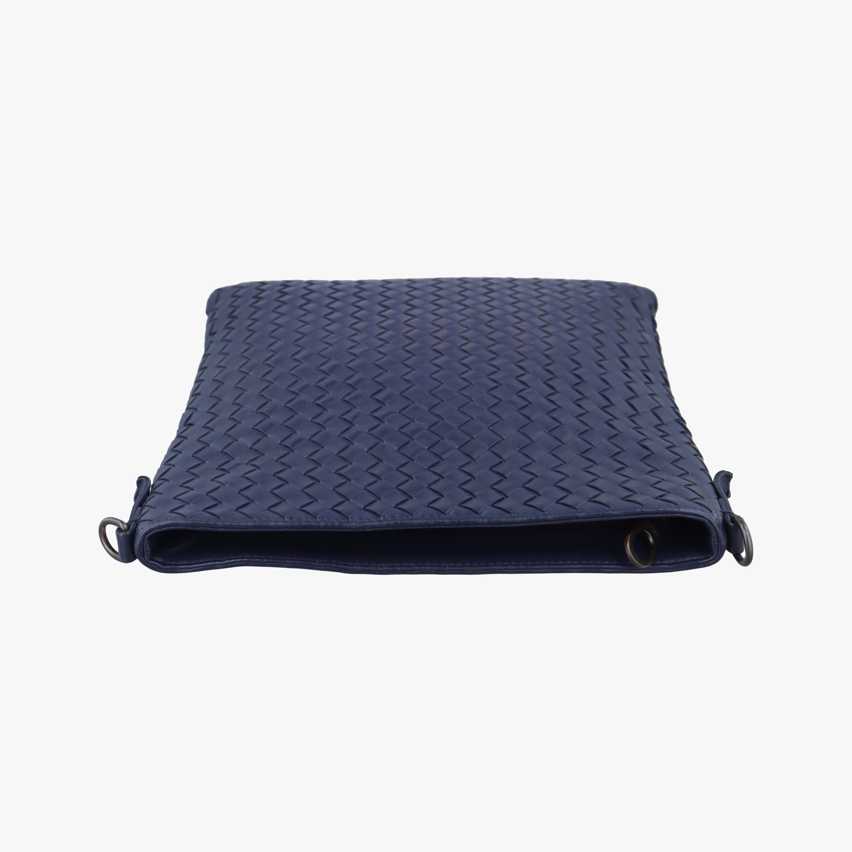 Pre-owned Bottega Veneta Intrecciato Navy lambskin  shoulderbag | stylenewstar