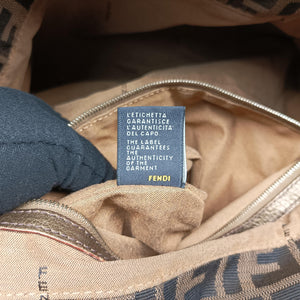 Pre-owned Fendi Zucca Print Brown canvas 8BH186 handbag | stylenewstar