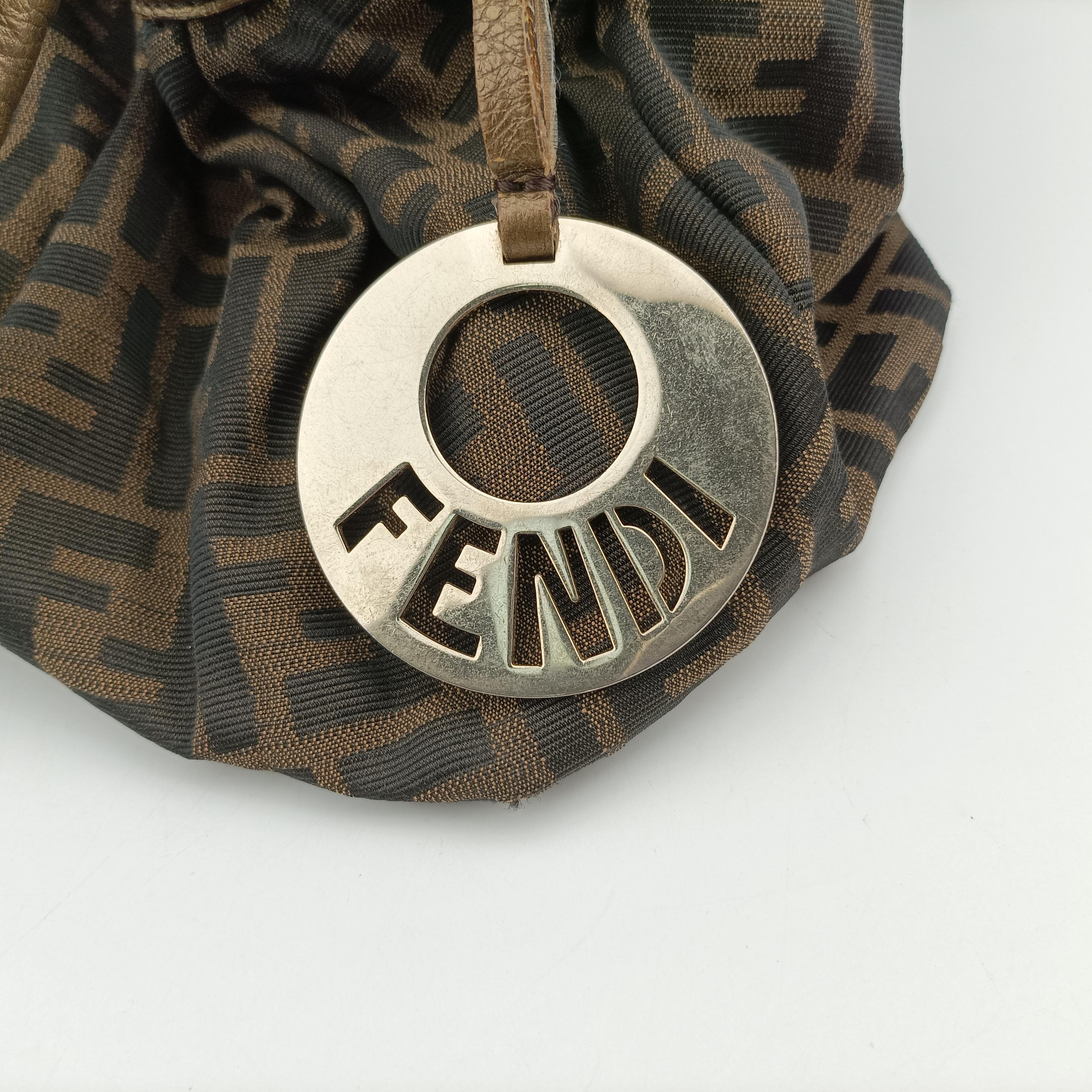 Pre-owned Fendi Zucca Print Brown canvas 8BH186 handbag | stylenewstar