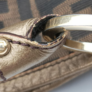 Pre-owned Fendi Zucca Print Brown canvas 8BH186 handbag | stylenewstar