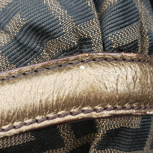 Pre-owned Fendi Zucca Print Brown canvas 8BH186 handbag | stylenewstar