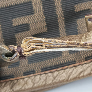 Pre-owned Fendi Zucca Print Brown canvas 8BH186 handbag | stylenewstar