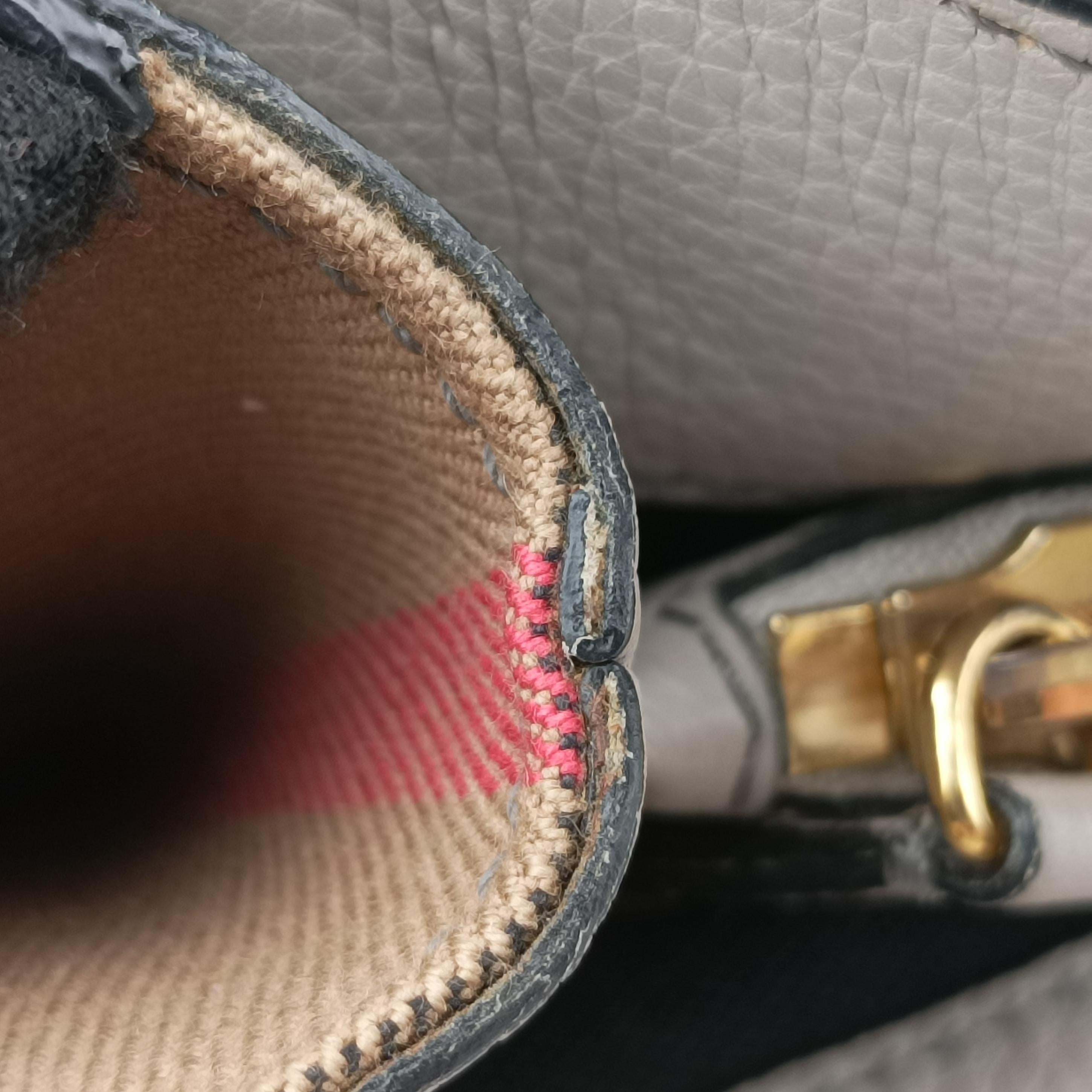 Pre-owned Burberry House Check The Banner Gray × Multicolor Leather ×Canvas  shoulderbag | stylenewstar