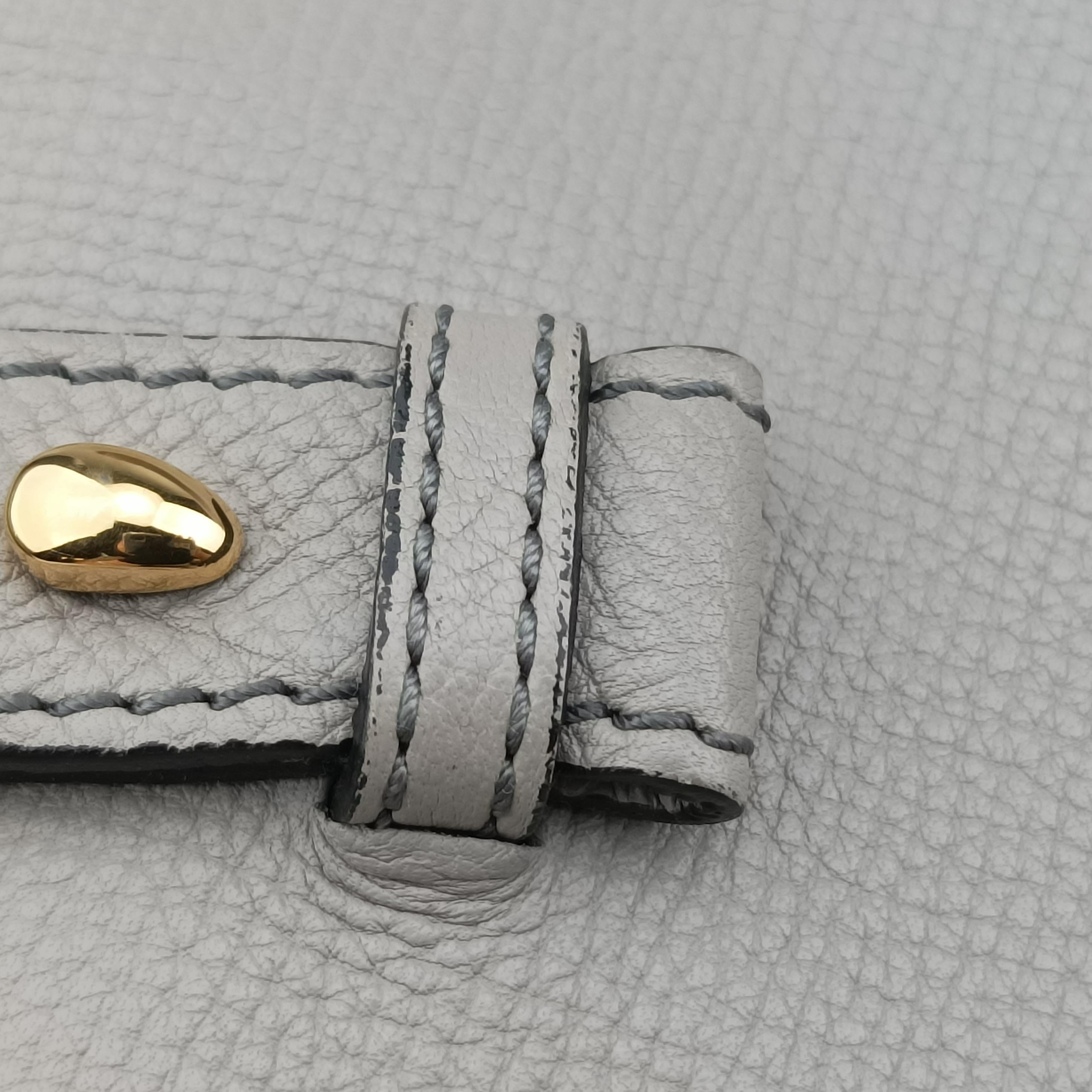 Pre-owned Burberry House Check The Banner Gray × Multicolor Leather ×Canvas  shoulderbag | stylenewstar