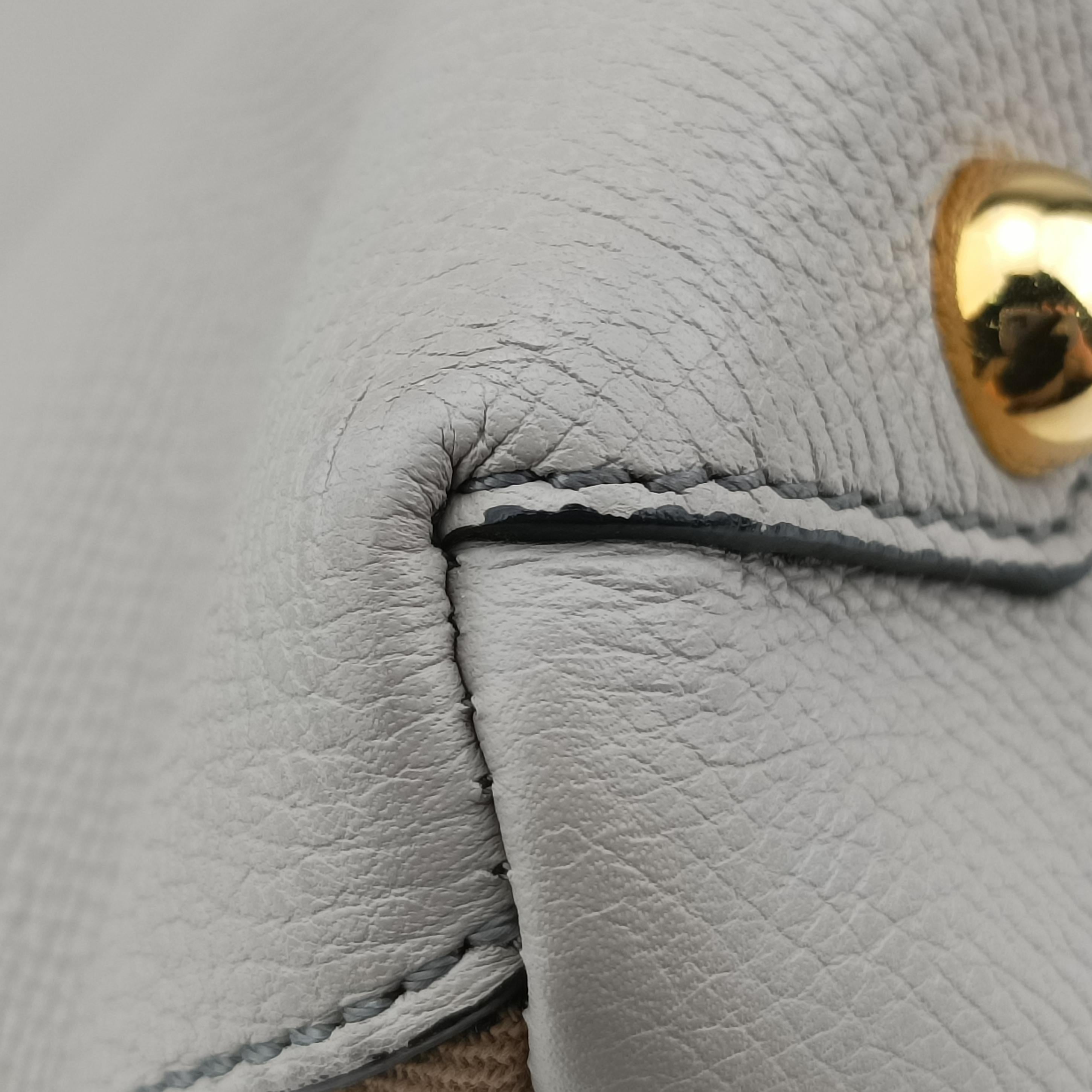 Pre-owned Burberry House Check The Banner Gray × Multicolor Leather ×Canvas  shoulderbag | stylenewstar