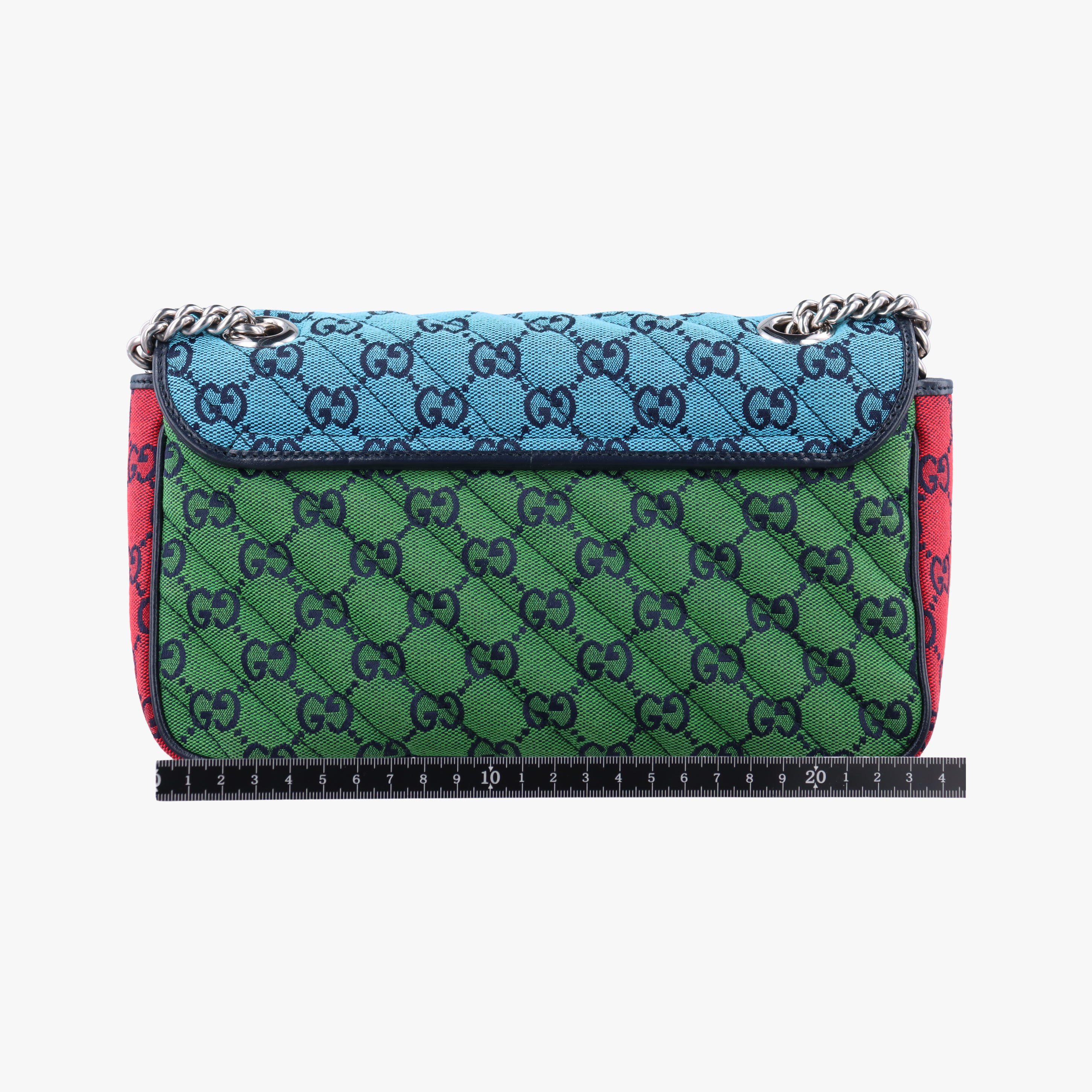 Vintage Gucci GG Marmont blue×red×pink Canvas 443497 shoulderbag | stylenewstar