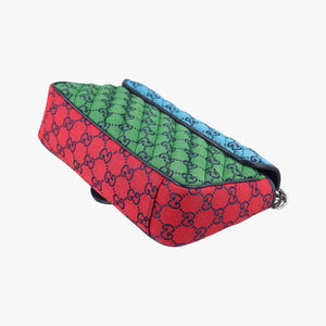 Vintage Gucci GG Marmont blue×red×pink Canvas 443497 shoulderbag | stylenewstar