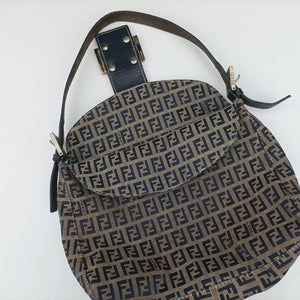 Pre-owned Fendi Baguette Brown×blue×Black fabric 26426 shoulderbag | stylenewstar