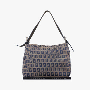 Pre-owned Fendi Baguette Brown×blue×Black fabric 26426 shoulderbag | stylenewstar