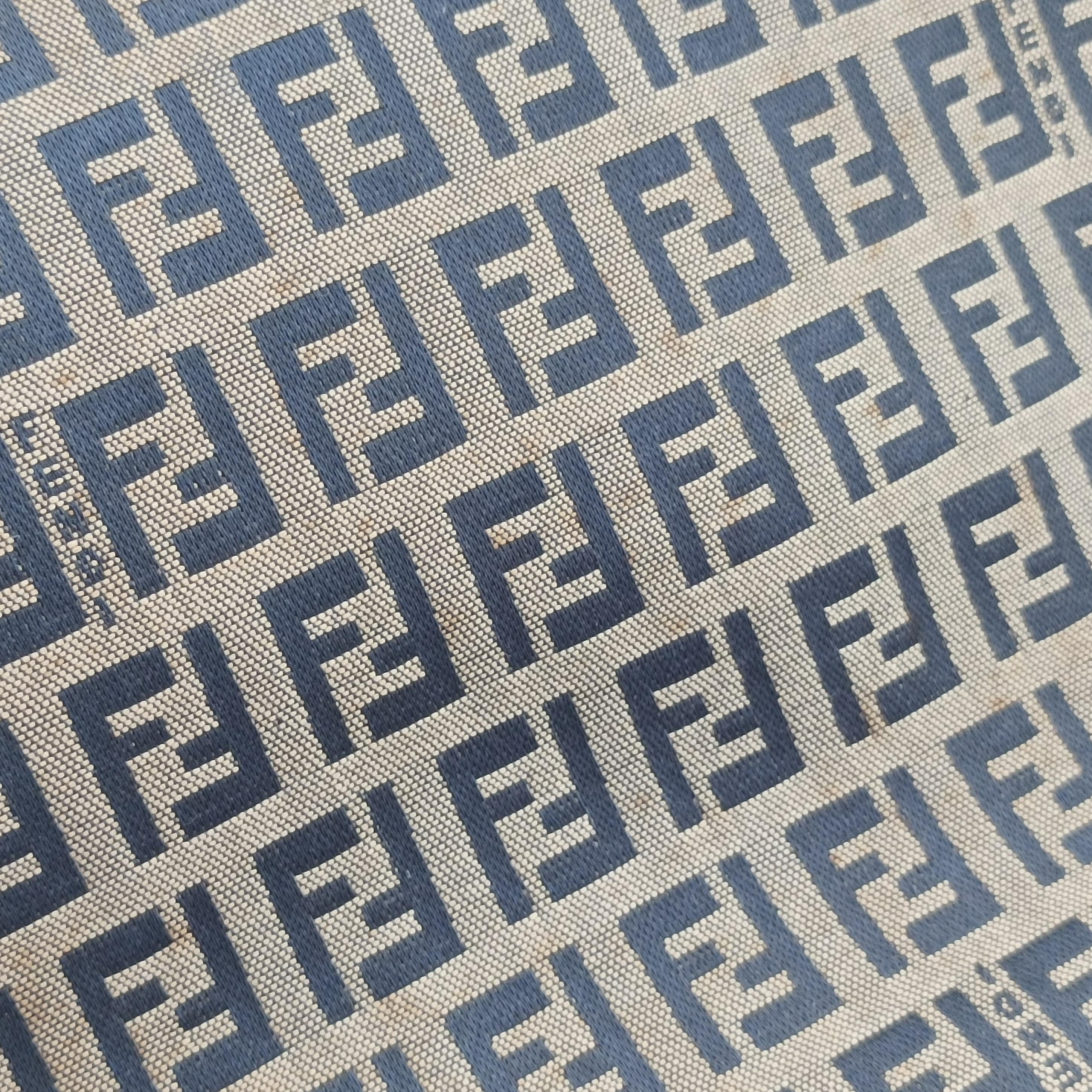 Pre-owned Fendi Baguette Brown×blue×Black fabric 26426 shoulderbag | stylenewstar