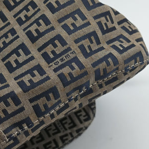 Pre-owned Fendi Baguette Brown×blue×Black fabric 26426 shoulderbag | stylenewstar