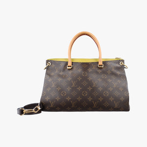 Pre-owned Louis Vuitton PALLAS Monogram / Brown × Pistachio Monogram Canvas×calf leather M41149 shoulderbag | stylenewstar