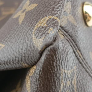 Pre-owned Louis Vuitton PALLAS Monogram / Brown × Pistachio Monogram Canvas×calf leather M41149 shoulderbag | stylenewstar