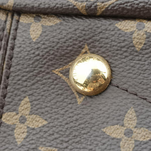Pre-owned Louis Vuitton PALLAS Monogram / Brown × Pistachio Monogram Canvas×calf leather M41149 shoulderbag | stylenewstar