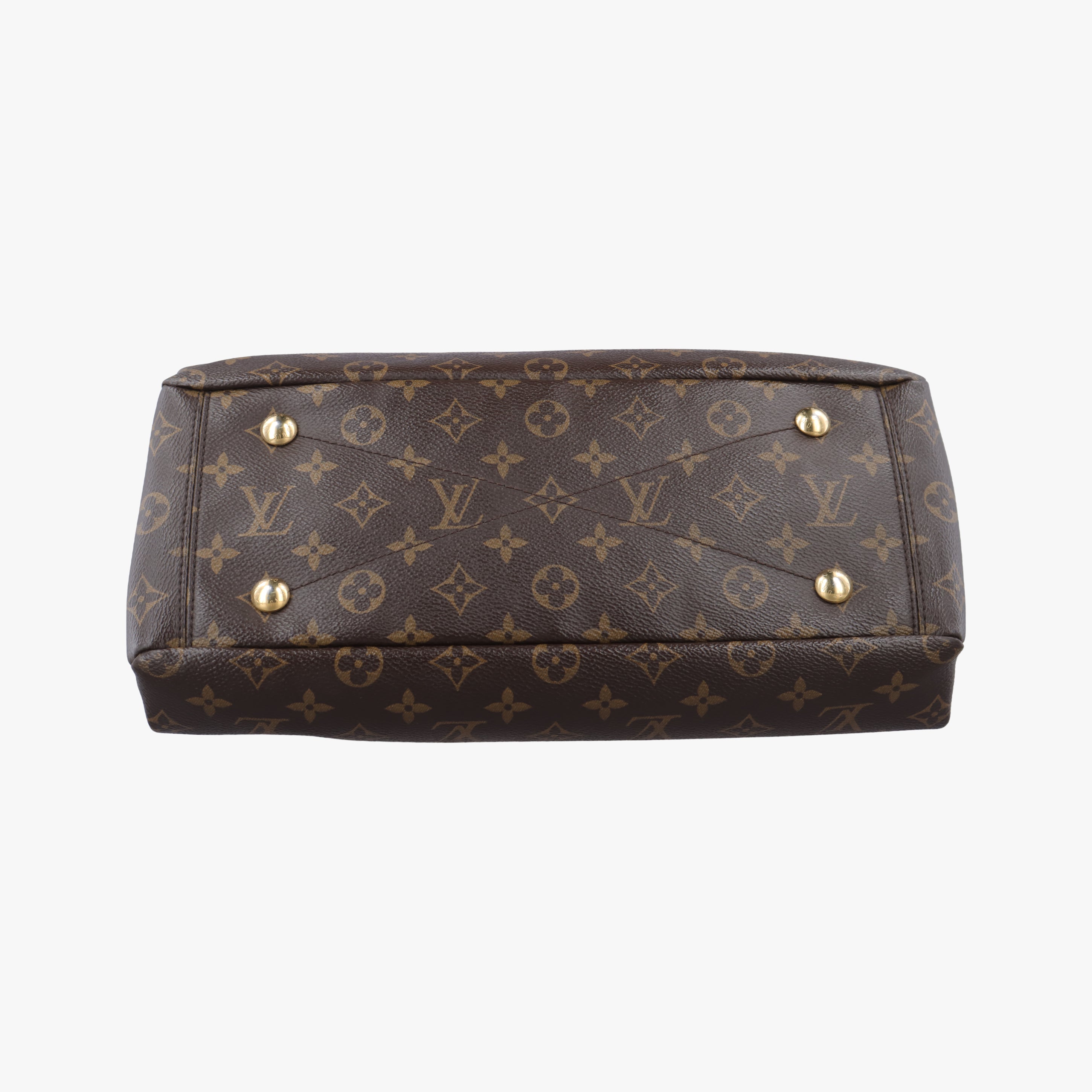 Pre-owned Louis Vuitton PALLAS Monogram / Brown × Pistachio Monogram Canvas×calf leather M41149 shoulderbag | stylenewstar