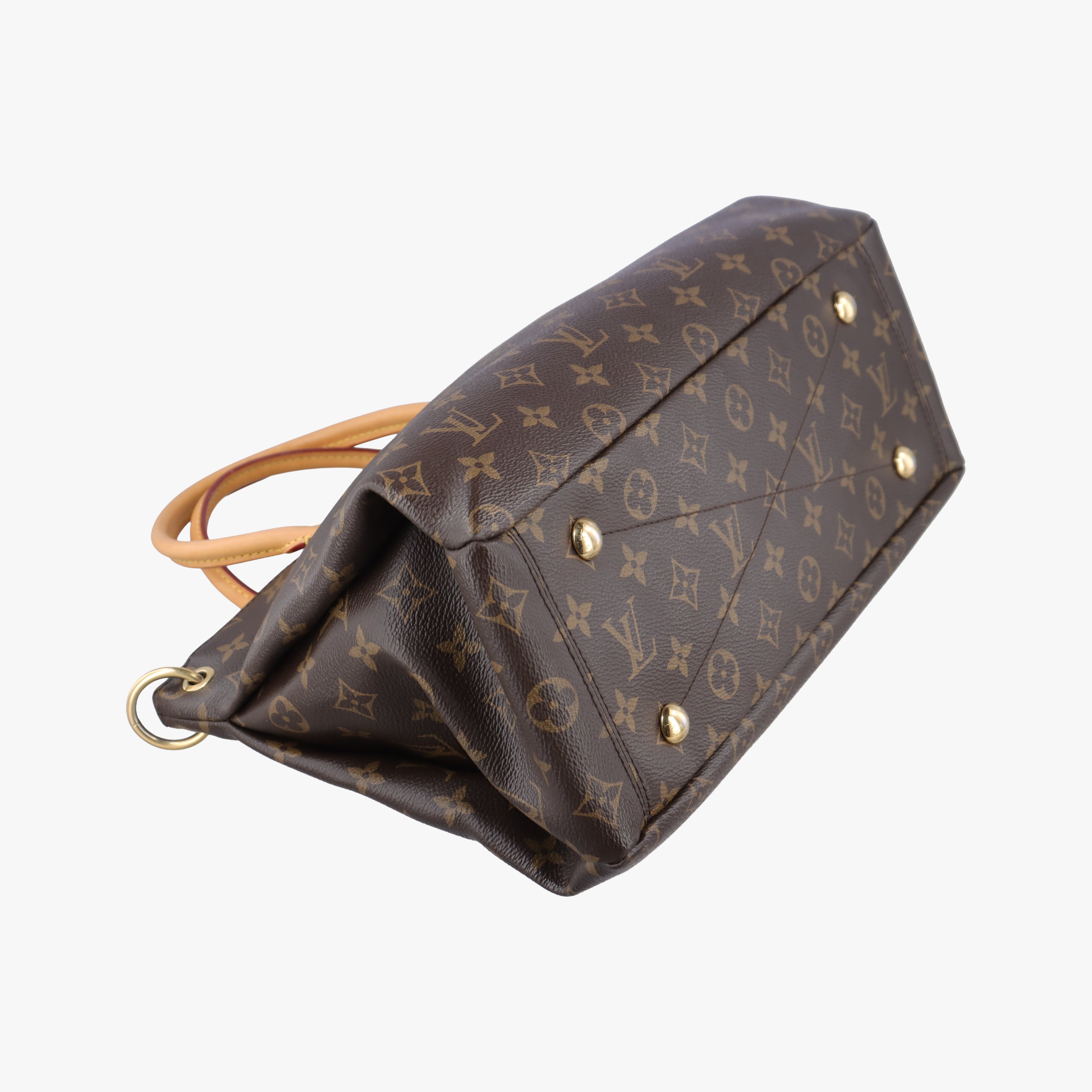Pre-owned Louis Vuitton PALLAS Monogram / Brown × Pistachio Monogram Canvas×calf leather M41149 shoulderbag | stylenewstar