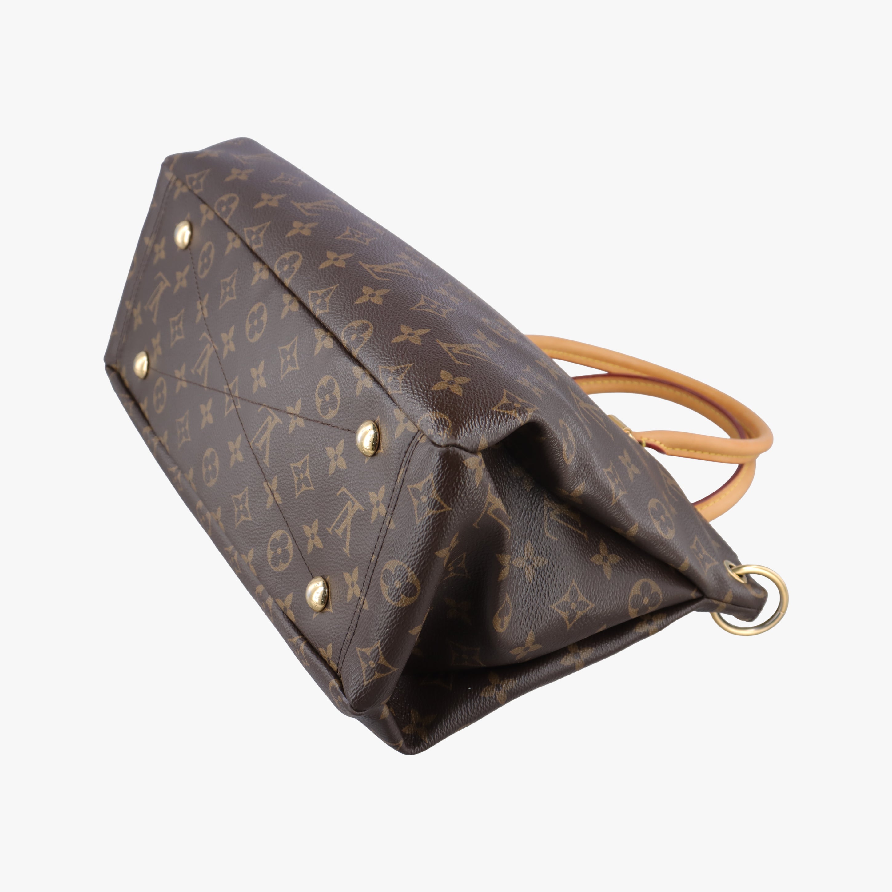Pre-owned Louis Vuitton PALLAS Monogram / Brown × Pistachio Monogram Canvas×calf leather M41149 shoulderbag | stylenewstar