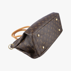 Pre-owned Louis Vuitton PALLAS Monogram / Brown × Pistachio Monogram Canvas×calf leather M41149 shoulderbag | stylenewstar