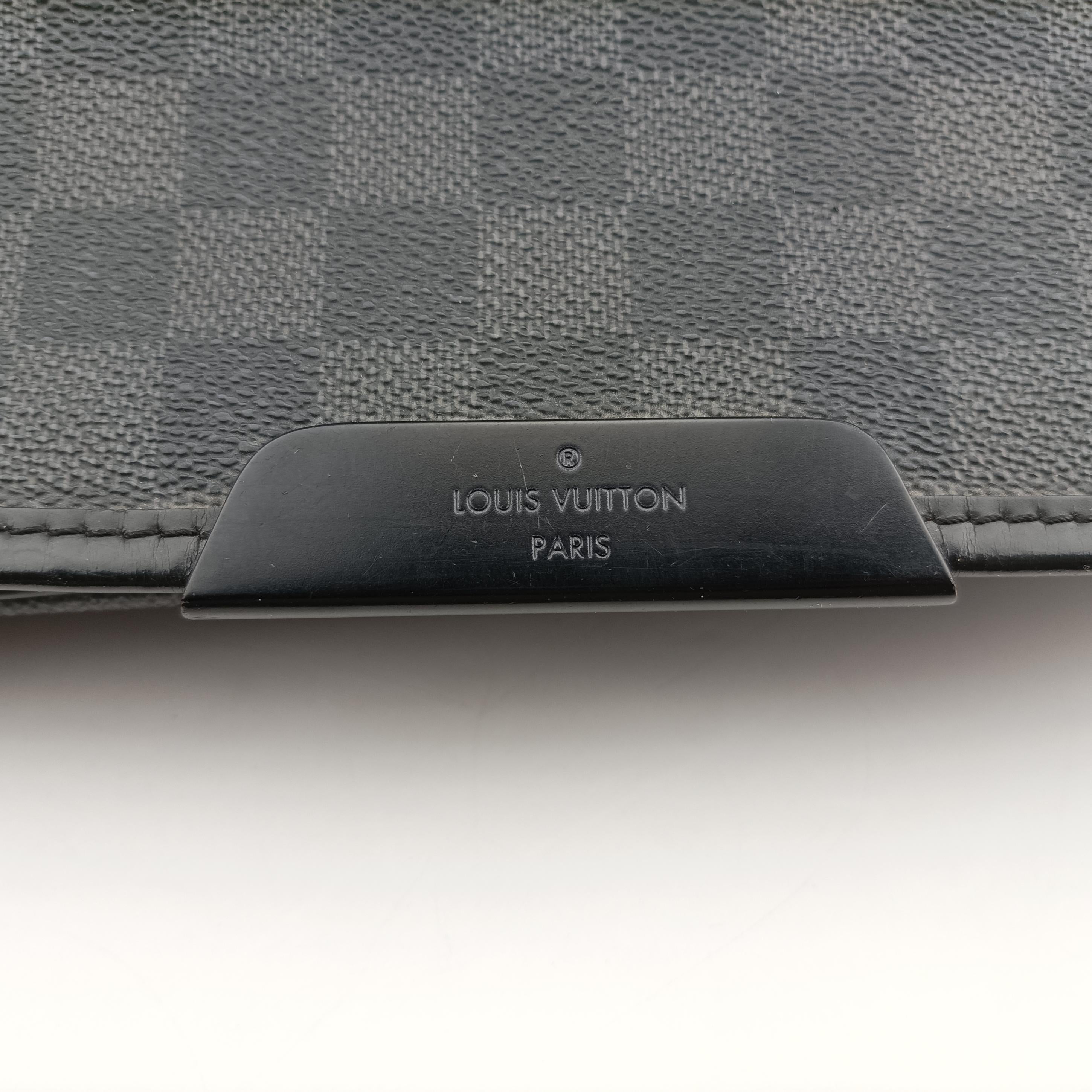 Vintage Louis Vuitton DANIEL MM Noir Damier GRAPHITE N58029 shoulderbag | stylenewstar